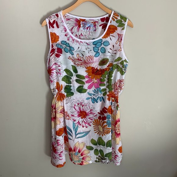T-box Sheer‎ Floral Swimsuit Cover-Up Dress - Picture 10 of 14